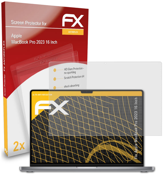 atFoliX FX-Antireflex Displayschutzfolie für Apple MacBook Pro 2023 (16 Inch)