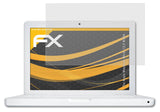 Panzerfolie atFoliX kompatibel mit Apple MacBook White 13,3 WXGA, entspiegelnde und stoßdämpfende FX (2X)