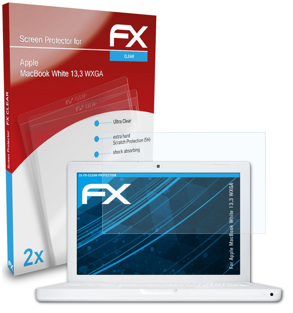 atFoliX FX-Clear Schutzfolie für Apple MacBook White 13,3 WXGA