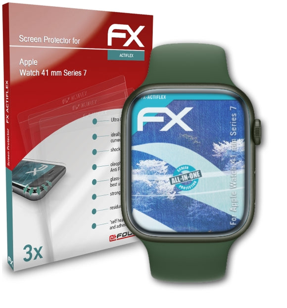 atFoliX FX-ActiFleX Displayschutzfolie für Apple Watch 41 mm (Series 7)