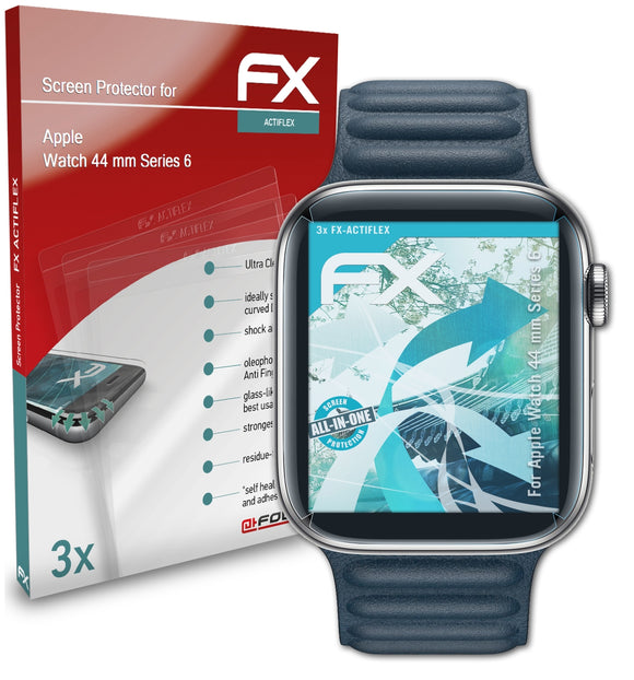 atFoliX FX-ActiFleX Displayschutzfolie für Apple Watch 44 mm (Series 6)