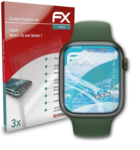 atFoliX FX-ActiFleX Displayschutzfolie für Apple Watch 45 mm (Series 7)