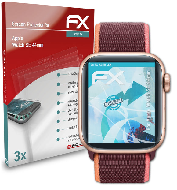 atFoliX FX-ActiFleX Displayschutzfolie für Apple Watch SE (44mm)