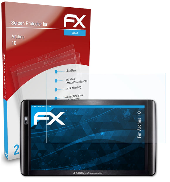 atFoliX FX-Clear Schutzfolie für Archos 10
