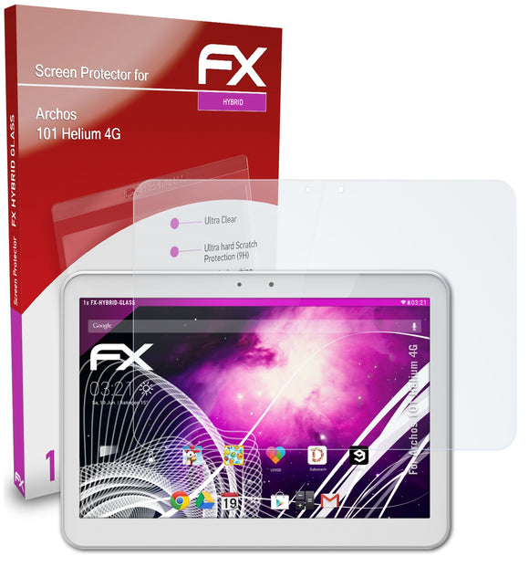 atFoliX FX-Hybrid-Glass Panzerglasfolie für Archos 101 Helium 4G