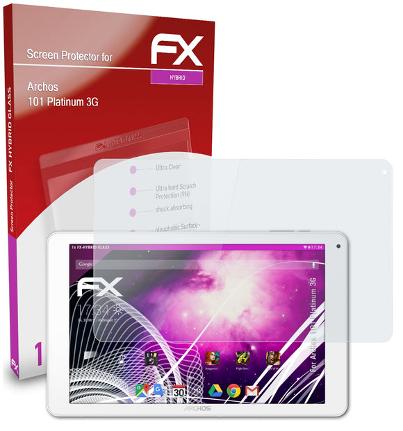 atFoliX FX-Hybrid-Glass Panzerglasfolie für Archos 101 Platinum 3G