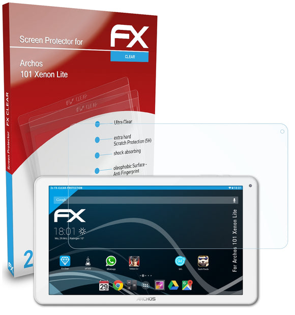 atFoliX FX-Clear Schutzfolie für Archos 101 Xenon Lite