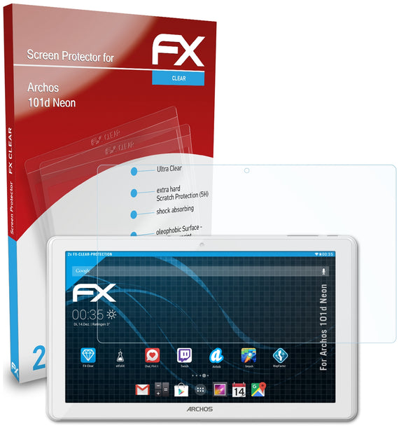 atFoliX FX-Clear Schutzfolie für Archos 101d Neon