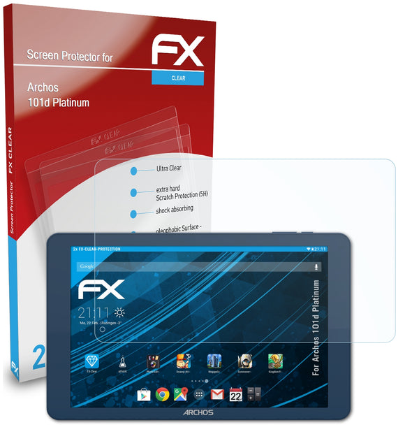 atFoliX FX-Clear Schutzfolie für Archos 101d Platinum