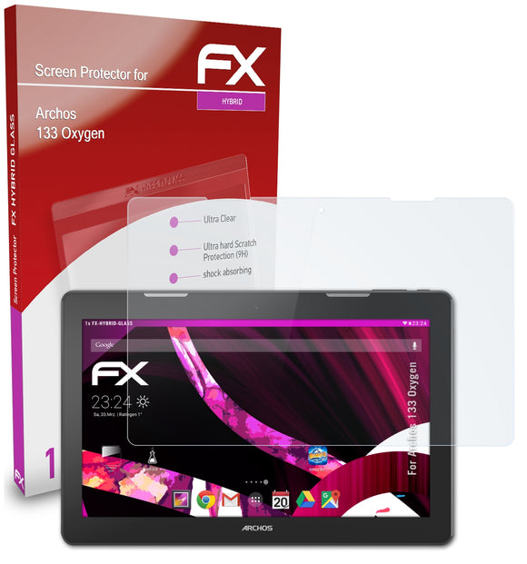 atFoliX FX-Hybrid-Glass Panzerglasfolie für Archos 133 Oxygen