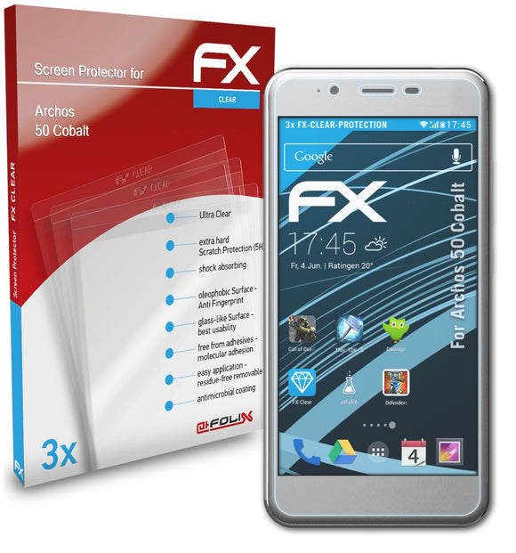 atFoliX FX-Clear Schutzfolie für Archos 50 Cobalt