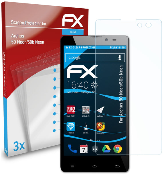 atFoliX FX-Clear Schutzfolie für Archos 50 Neon/50b Neon