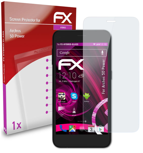 atFoliX FX-Hybrid-Glass Panzerglasfolie für Archos 50 Power