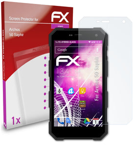 atFoliX FX-Hybrid-Glass Panzerglasfolie für Archos 50 Saphir