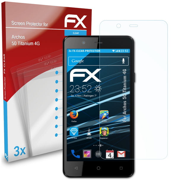 atFoliX FX-Clear Schutzfolie für Archos 50 Titanium 4G