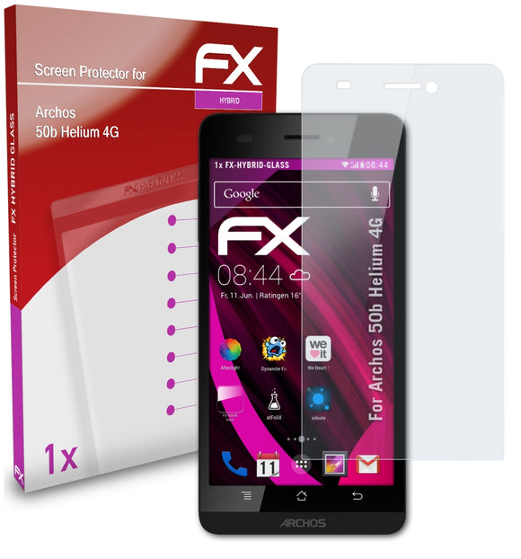 atFoliX FX-Hybrid-Glass Panzerglasfolie für Archos 50b Helium 4G