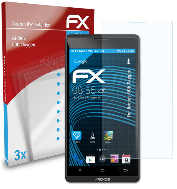 atFoliX FX-Clear Schutzfolie für Archos 50b Oxygen