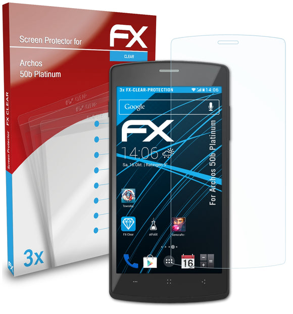 atFoliX FX-Clear Schutzfolie für Archos 50b Platinum