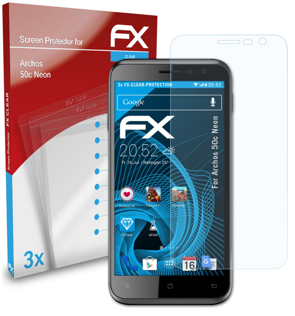 atFoliX FX-Clear Schutzfolie für Archos 50c Neon