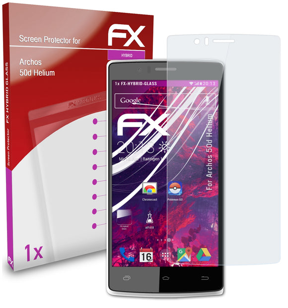 atFoliX FX-Hybrid-Glass Panzerglasfolie für Archos 50d Helium