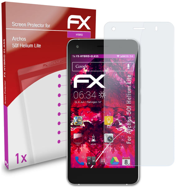 atFoliX FX-Hybrid-Glass Panzerglasfolie für Archos 50f Helium Lite