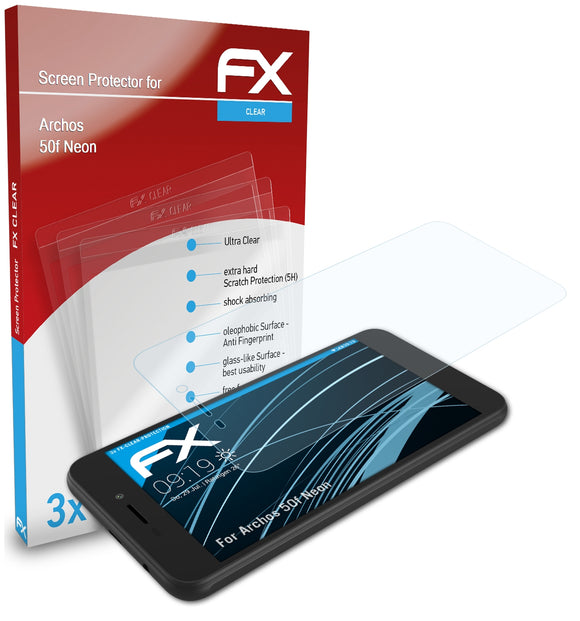 atFoliX FX-Clear Schutzfolie für Archos 50f Neon