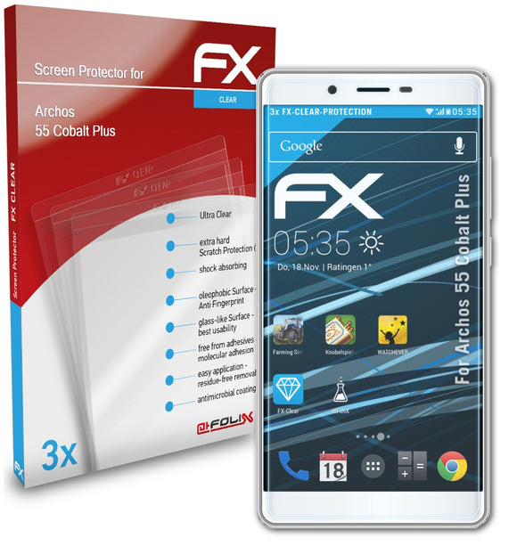 atFoliX FX-Clear Schutzfolie für Archos 55 Cobalt Plus
