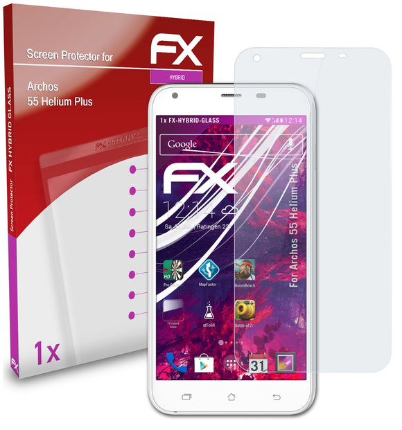 atFoliX FX-Hybrid-Glass Panzerglasfolie für Archos 55 Helium Plus