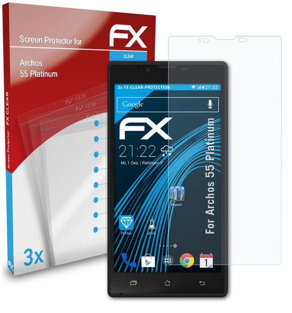 atFoliX FX-Clear Schutzfolie für Archos 55 Platinum