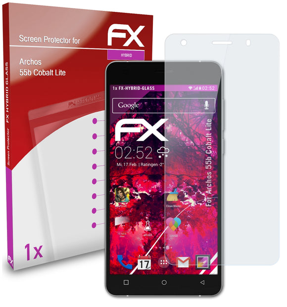 atFoliX FX-Hybrid-Glass Panzerglasfolie für Archos 55b Cobalt Lite