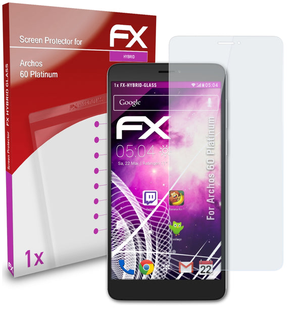 atFoliX FX-Hybrid-Glass Panzerglasfolie für Archos 60 Platinum