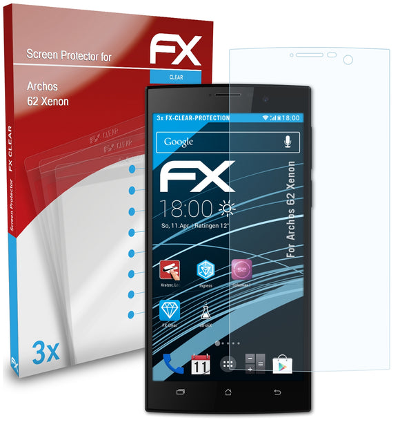 atFoliX FX-Clear Schutzfolie für Archos 62 Xenon