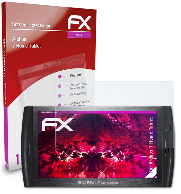 atFoliX FX-Hybrid-Glass Panzerglasfolie für Archos 7 Home Tablet