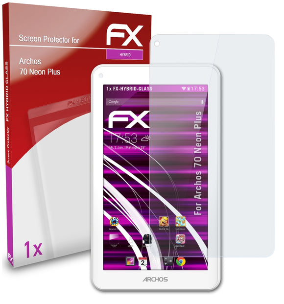 atFoliX FX-Hybrid-Glass Panzerglasfolie für Archos 70 Neon Plus