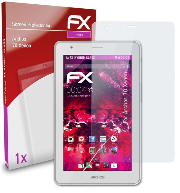 atFoliX FX-Hybrid-Glass Panzerglasfolie für Archos 70 Xenon