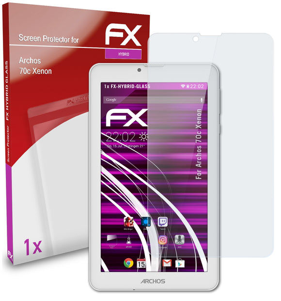 atFoliX FX-Hybrid-Glass Panzerglasfolie für Archos 70c Xenon