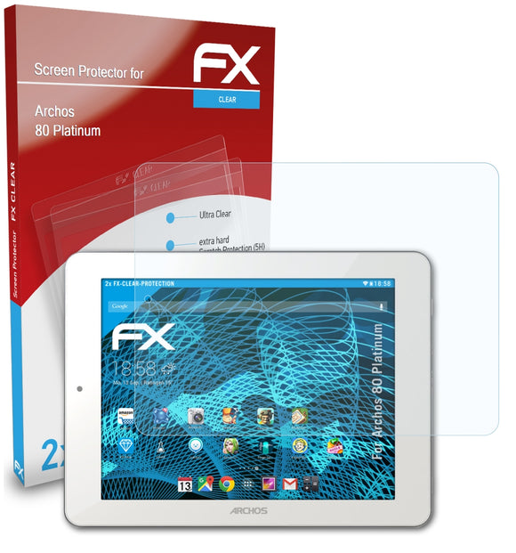 atFoliX FX-Clear Schutzfolie für Archos 80 Platinum