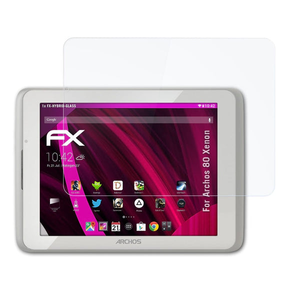 atFoliX FX-Hybrid-Glass Panzerglasfolie für Archos 80 Xenon