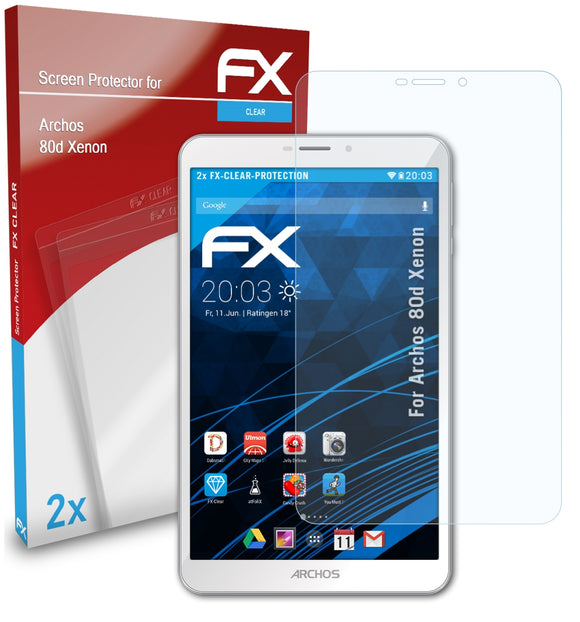 atFoliX FX-Clear Schutzfolie für Archos 80d Xenon