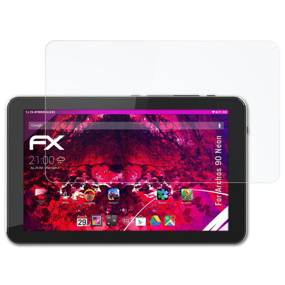 atFoliX FX-Hybrid-Glass Panzerglasfolie für Archos 90 Neon