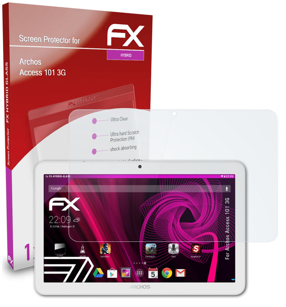 atFoliX FX-Hybrid-Glass Panzerglasfolie für Archos Access 101 3G