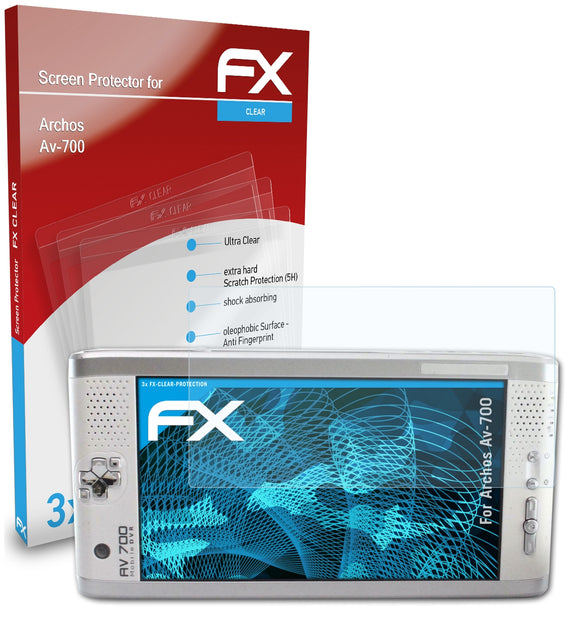 atFoliX FX-Clear Schutzfolie für Archos Av-700