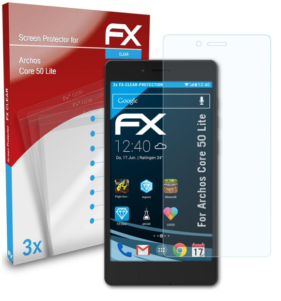 atFoliX FX-Clear Schutzfolie für Archos Core 50 Lite