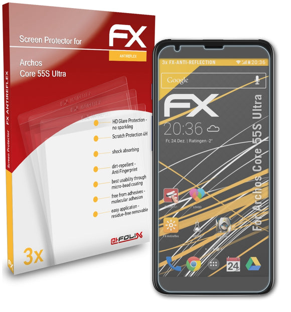 atFoliX FX-Antireflex Displayschutzfolie für Archos Core 55S Ultra