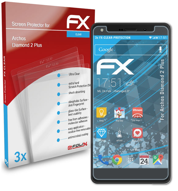 atFoliX FX-Clear Schutzfolie für Archos Diamond 2 Plus