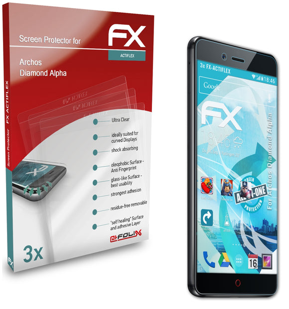 atFoliX FX-ActiFleX Displayschutzfolie für Archos Diamond Alpha