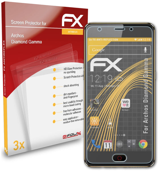 atFoliX FX-Antireflex Displayschutzfolie für Archos Diamond Gamma