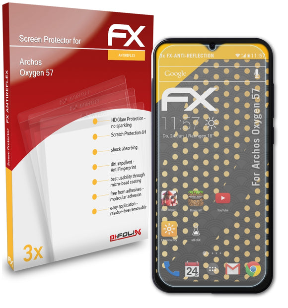 atFoliX FX-Antireflex Displayschutzfolie für Archos Oxygen 57