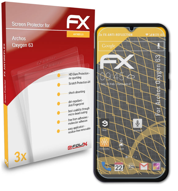 atFoliX FX-Antireflex Displayschutzfolie für Archos Oxygen 63