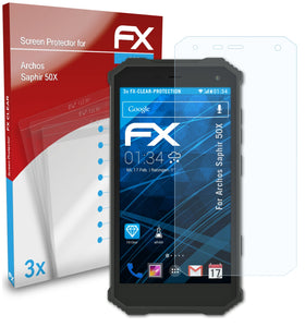 atFoliX FX-Clear Schutzfolie für Archos Saphir 50X